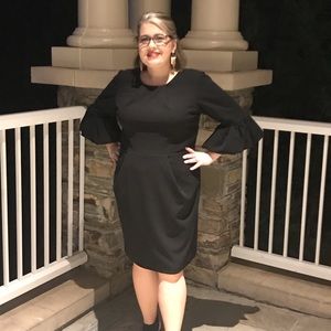 Bell Sleeve Cocktail Dress Plus Size